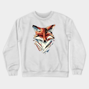 Cute elegant fox | Black, Blue, and Orange Crewneck Sweatshirt